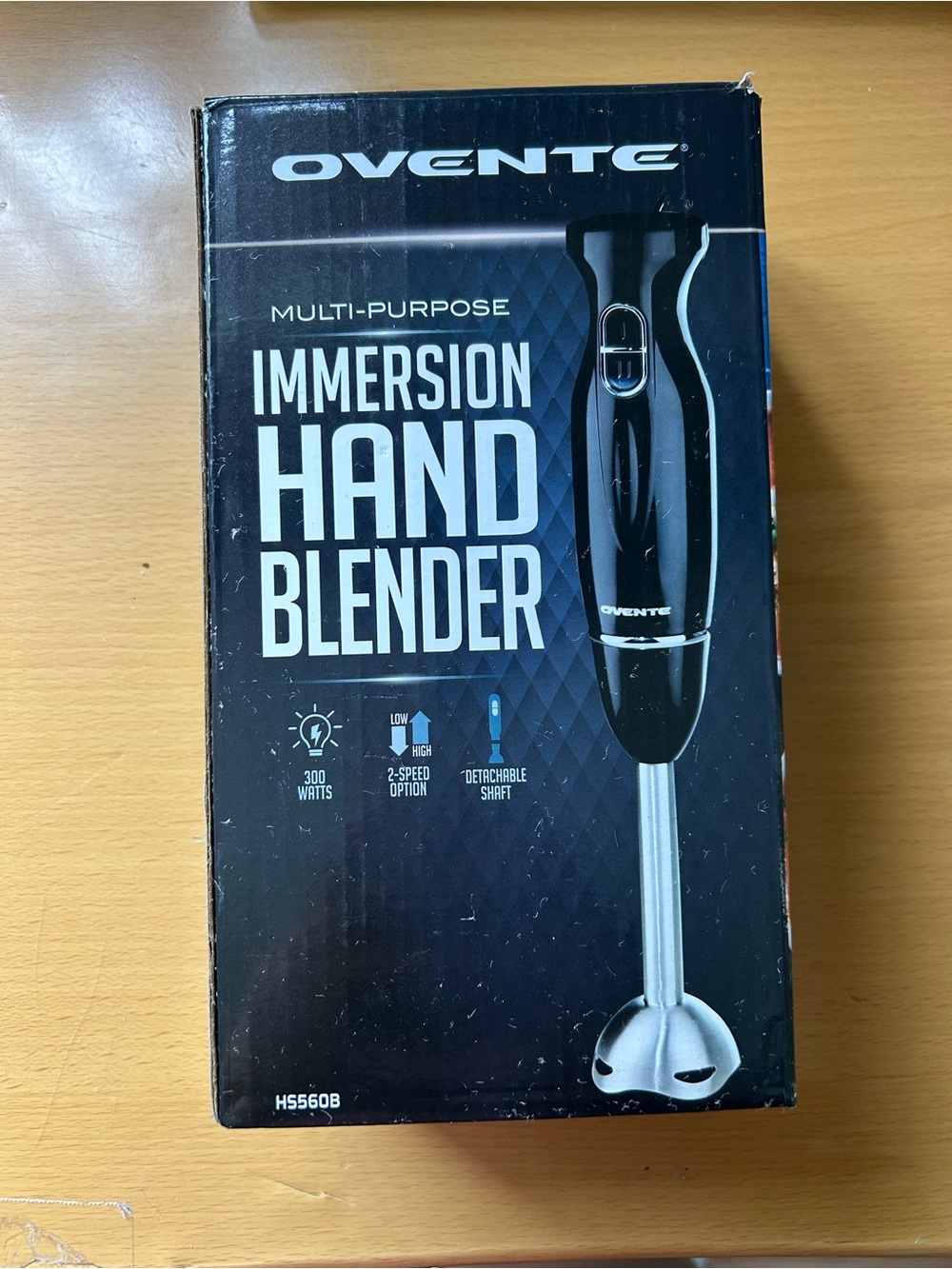 Ovente Immersion Hand Blender - Black/Silver
